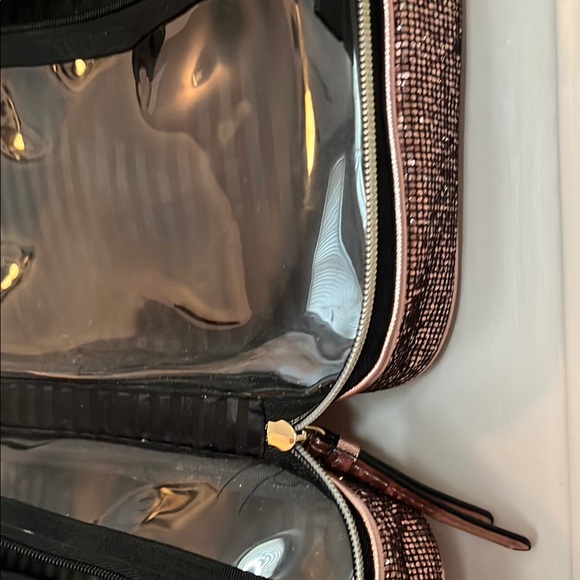 Victoria's Secret Pink and Gold Cosmetic Bag with Glitter - Picture 12 of 13